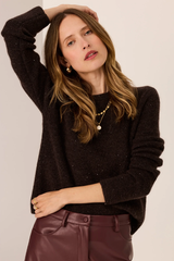 Zane Knit Baby Sequin - Chocolate