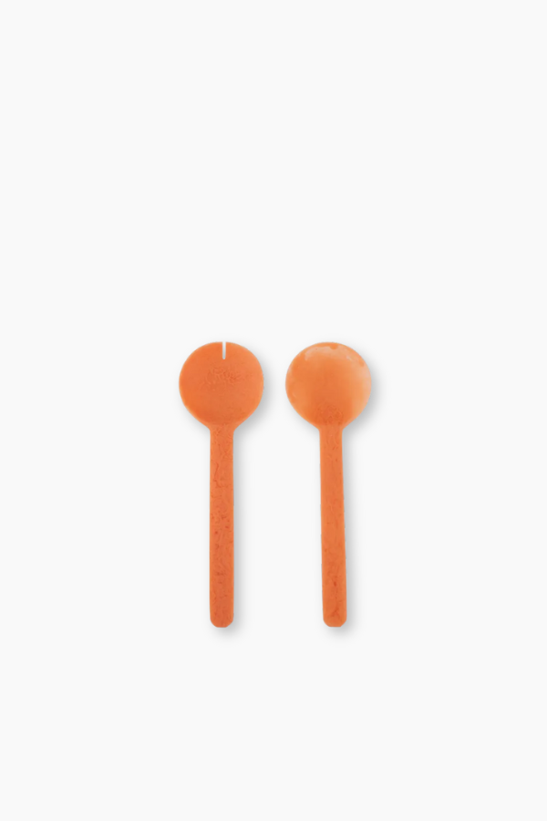 Resin Salad Servers - Papaya