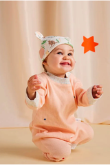 Cosy Long Sleeve Jumpsuit - Peach