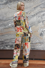 Stretch A Leg Pant - Square Print