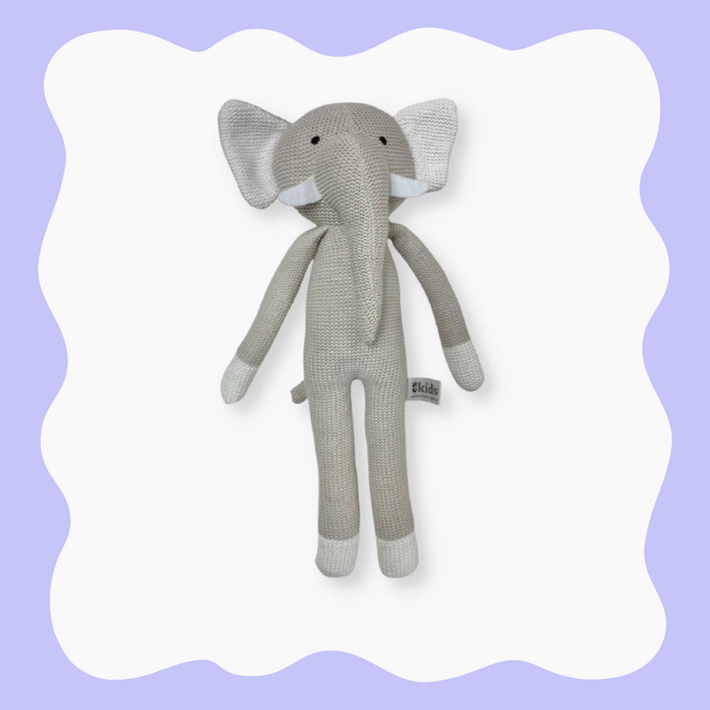 Large Eco Knitted Toy - Elephant