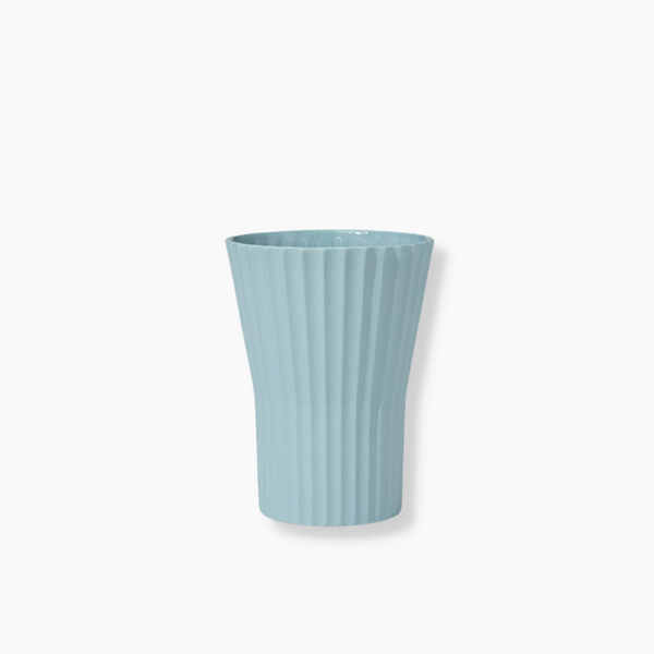 Light Blue Athena Ripple Vase