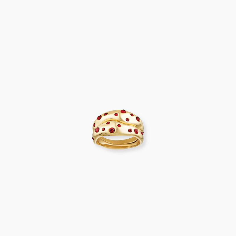 Mali Ring Set - Garnet