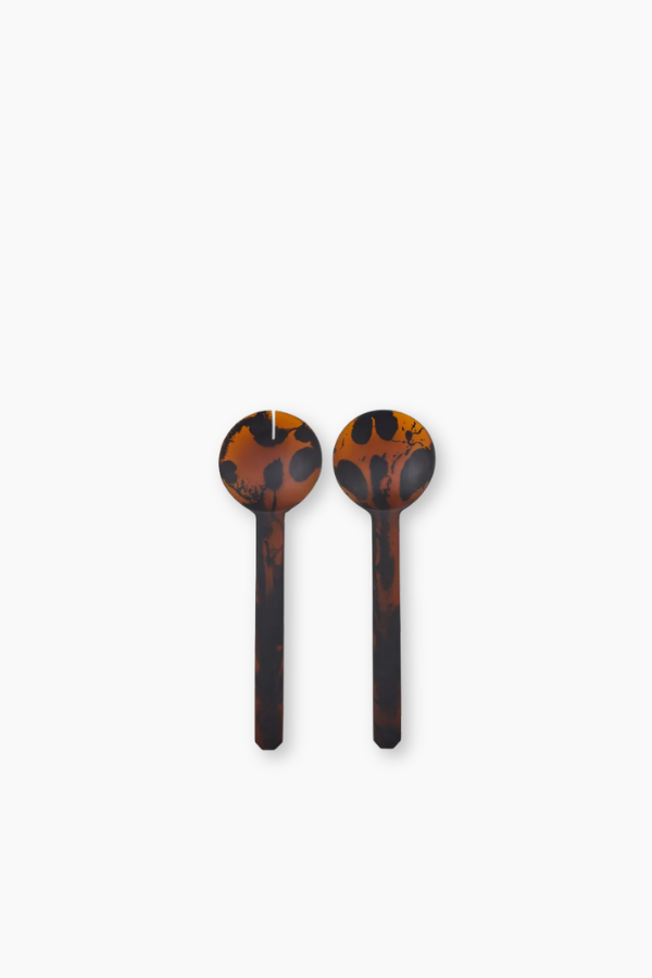 Resin Salad Servers - Tortoise Shell