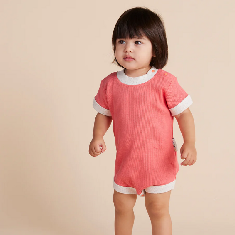 Organic Short Sleeve Body Suit - Watermelon