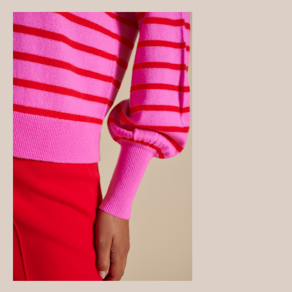 Eloise Sweater - Pink / Red