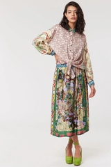 Vanessa Printed Midi Skirt - L' Amour