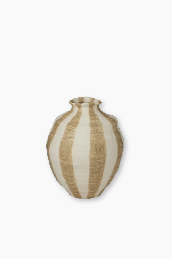 Ceramic Bulb Vase - Taupe