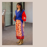 Joy Printed Midi Skirt - Heart
