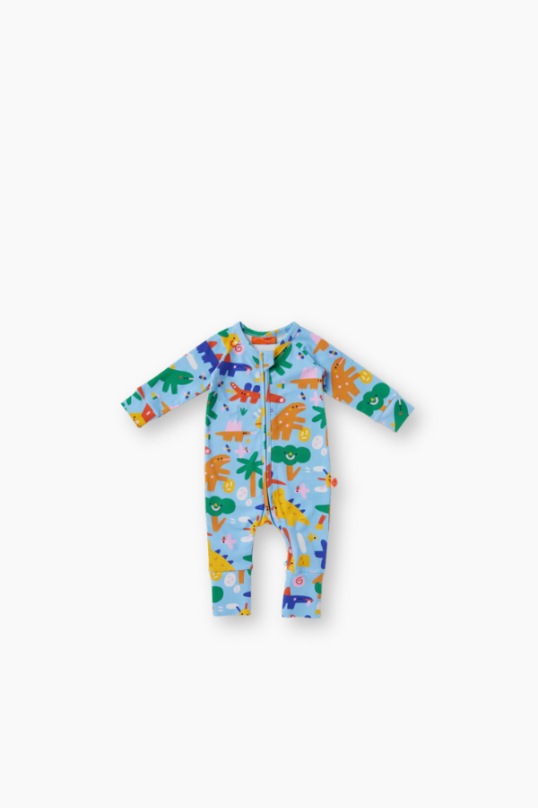 Long Sleeve Romper - Dino Days