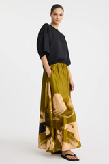 Astra Skirt - Moss Print
