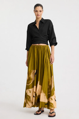 Astra Skirt - Moss Print