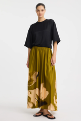 Astra Skirt - Moss Print