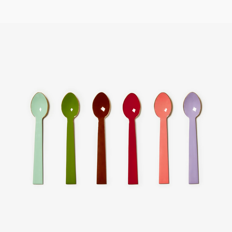 Enamel Teaspoon - Olive