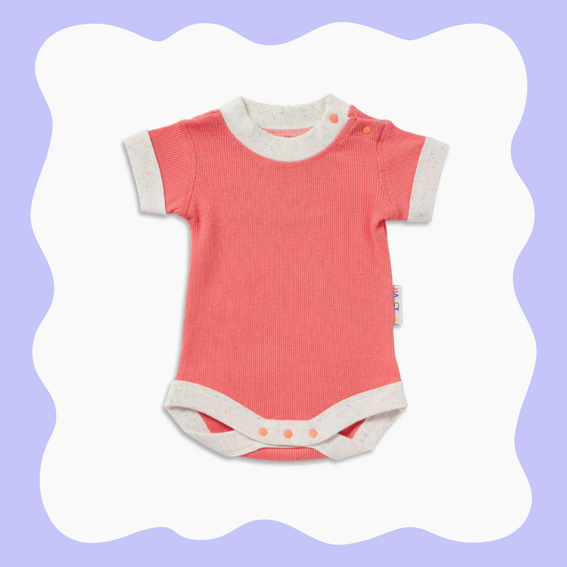 Organic Short Sleeve Body Suit - Watermelon