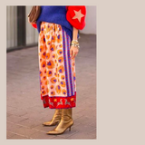 Joy Printed Midi Skirt - Heart