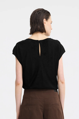 Aurora Silk Top - Black