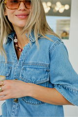 Relaxed Denim Dress - Vintage Blue