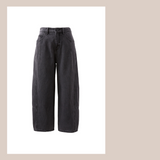 Darted Barrel Jean - Washed Black