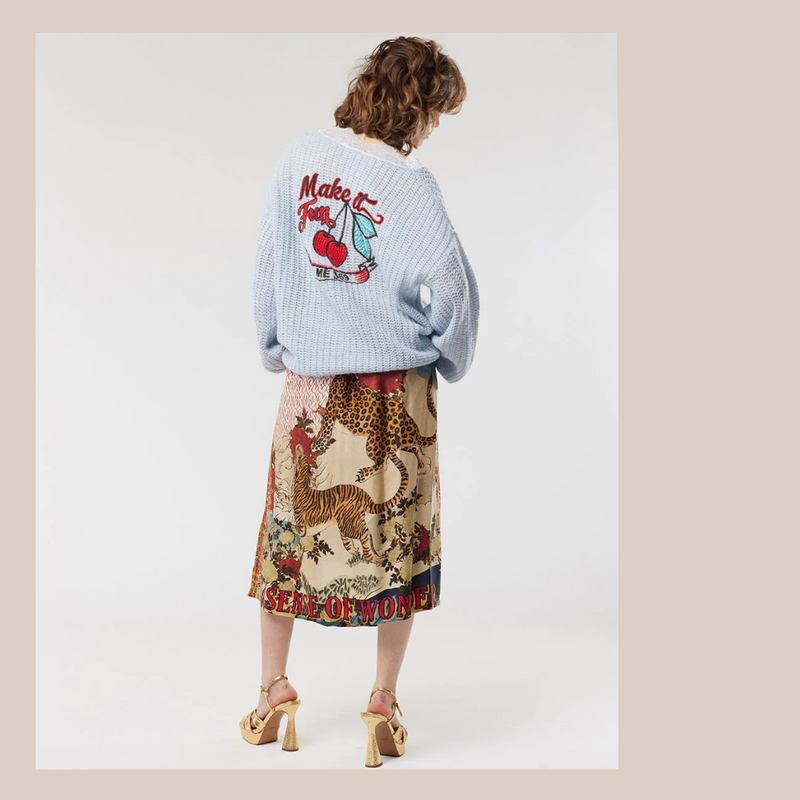 Vanessa Printed Midi Skirt - Leopard