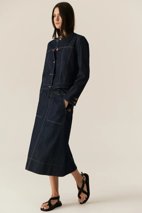 Carsen Skirt - Dark Wash