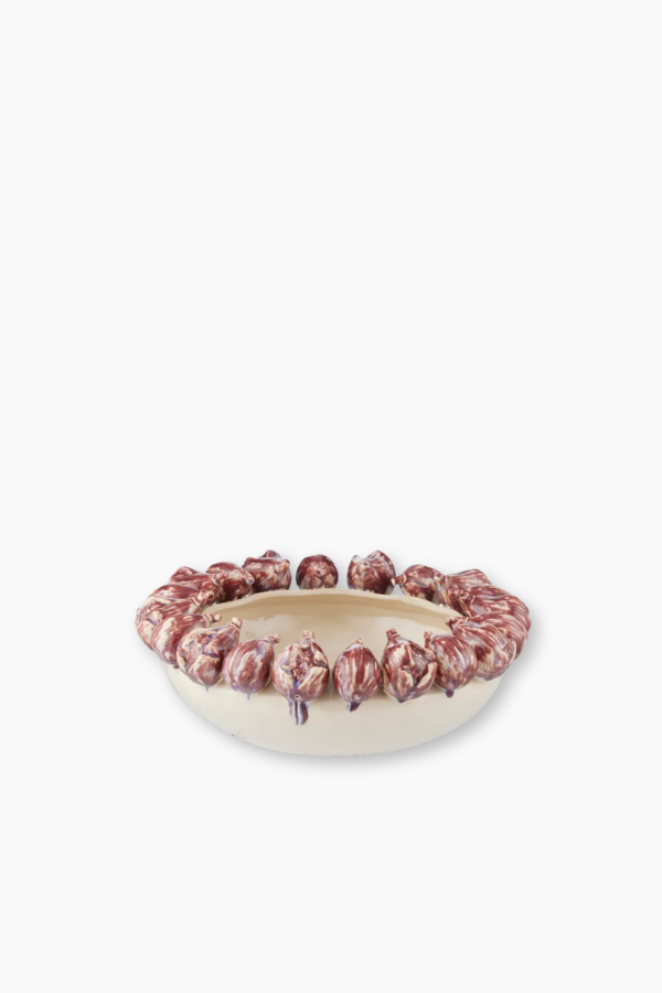 Ceramic Bowl - Ivory & Rust