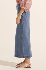 Meridan Skirt - Mid Wash Denim