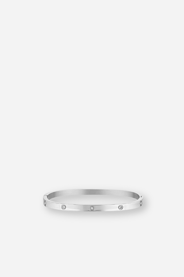 Dylan Bangle - Silver Clear