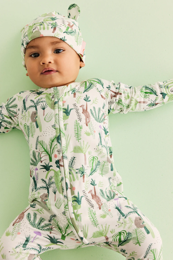 Long Sleeve Romper - Fern Gully