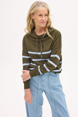 Rowan Drawcord Knit - Khaki & Blue