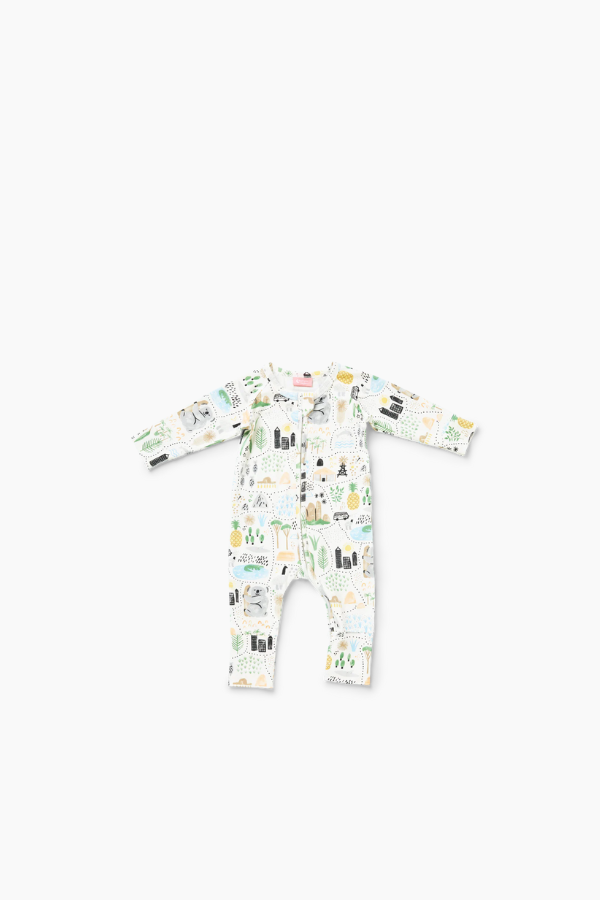 Long Sleeve Romper - Big Adventures