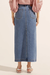Meridan Skirt - Mid Wash Denim