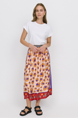 Joy Printed Midi Skirt - Heart