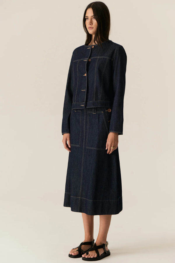 Carsen Skirt - Dark Wash