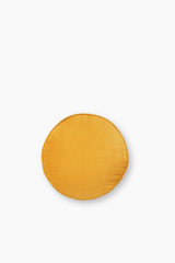 CASTLE Penny Round Cushion - Yellow Velvet