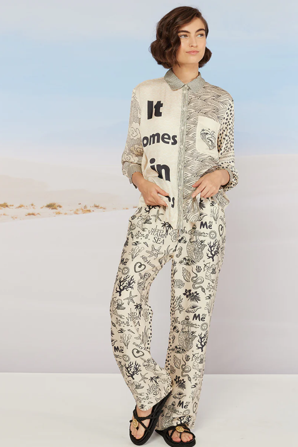 Avery Straight Leg Pant - Mermaid