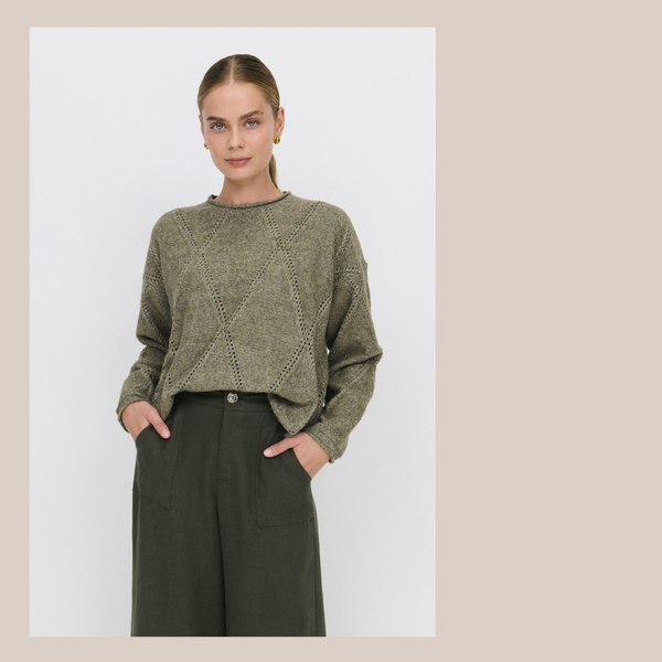 Abbey Knit - Light Khaki