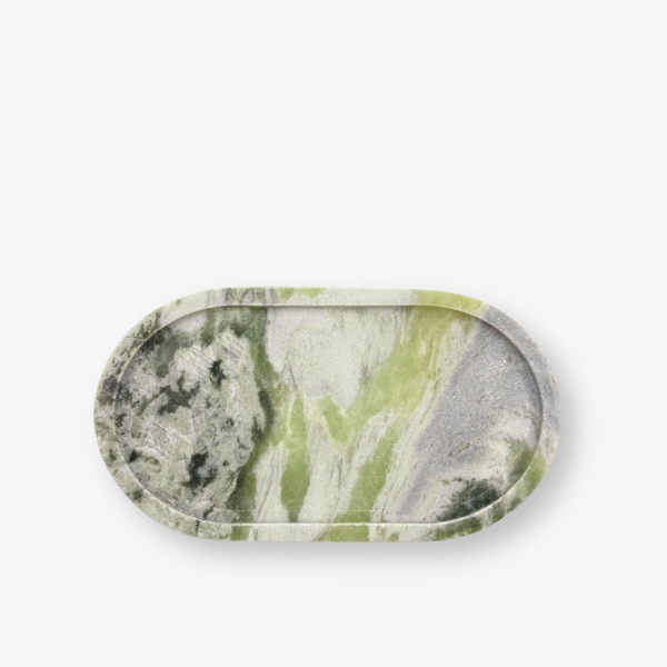 Oval Marble Tray - Green