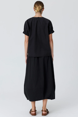 Alma Barrel Skirt - Black