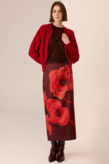 Wyatt Boiled Wool Bomber - Red