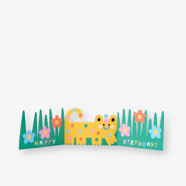 Fold Out Card - Garden Cat