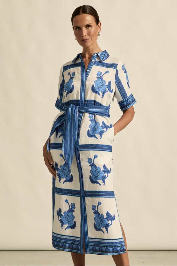 Roam Dress - Azure Collage