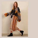 Rosealee Printed Midi Skirt - Tattoo