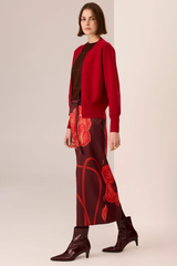 Wyatt Boiled Wool Bomber - Red
