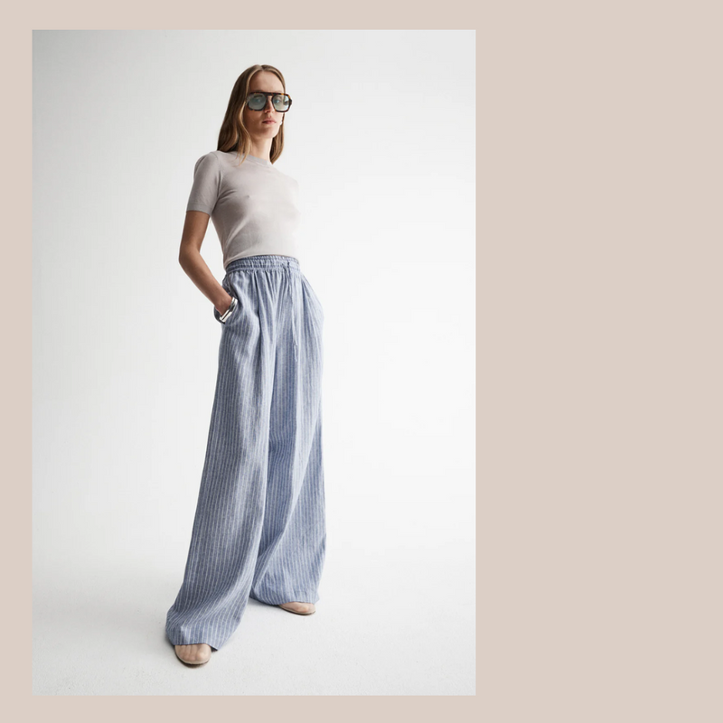 Venice Pant - Blue Stripe