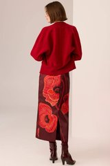 Wyatt Boiled Wool Bomber - Red