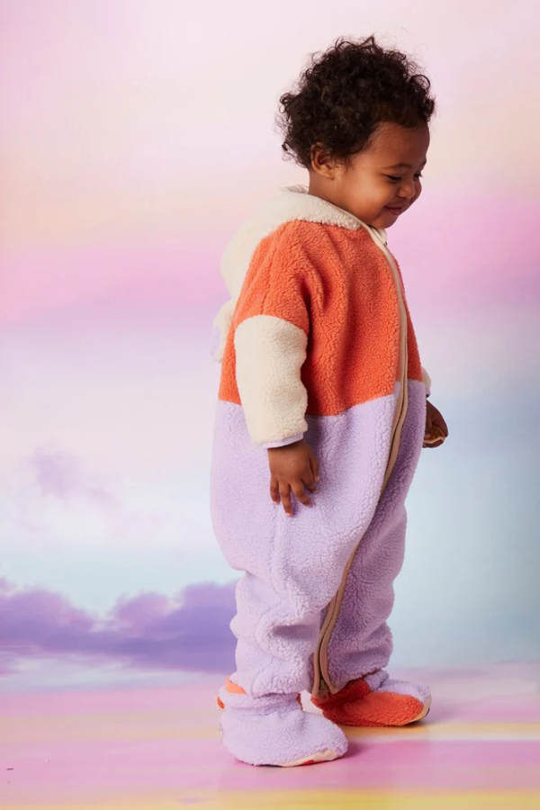 Sherpa Booties - Lilac & Coral