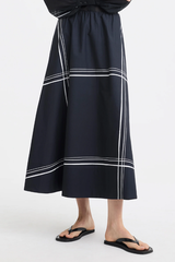 Victor Skirt - Stripe Print