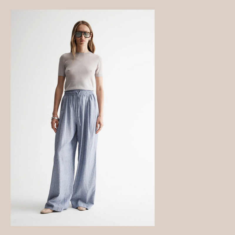 Venice Pant - Blue Stripe