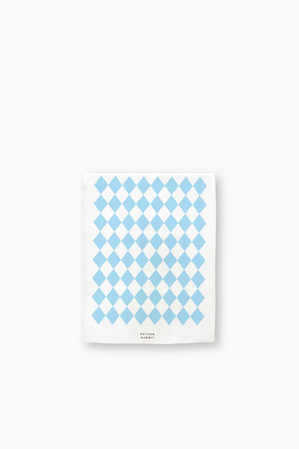 Tea Towel - Blue Diamonds